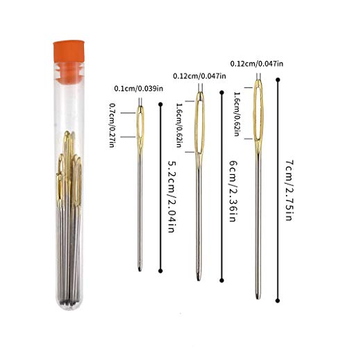 Tools & Home Improvement, Large-Eye Blunt Needles 12 Piece Stainle...