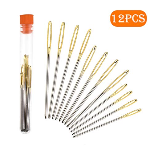 Tools & Home Improvement, Large-Eye Blunt Needles 12 Piece Stainle...