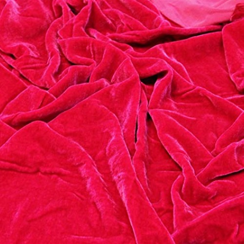Fashion Fabrics Hot Pink Plush Silk Velvet Upholstery Apparel Fabr...