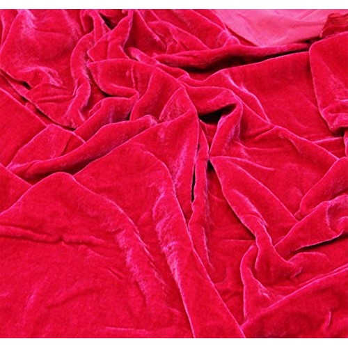 Fashion Fabrics Hot Pink Plush Silk Velvet Upholstery Apparel Fabr...