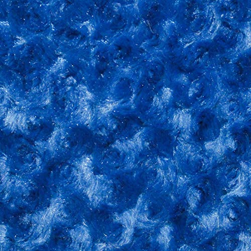 Swirl Rose Bud Fluff Minky Fur Fabric - Sold by The Yard - 58/ 60...