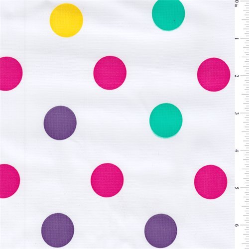 Purple Dot Oilcloth, Fabric by The Yard