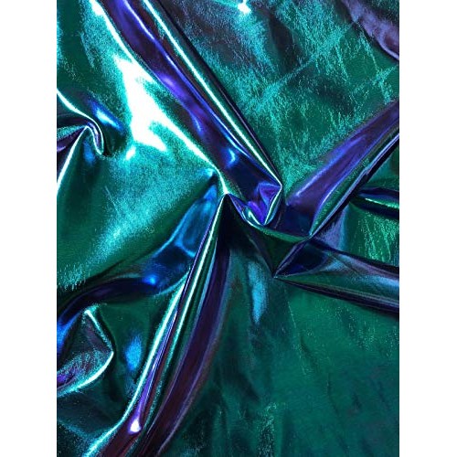 Blue | Green Metallic Iridescent Foil Dancewear Legging Apparel Sp...