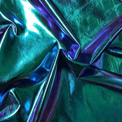 Blue | Green Metallic Iridescent Foil Dancewear Legging Apparel Sp...