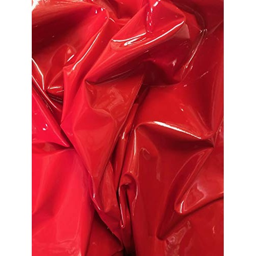 Red Liquid Shiny Vinyl Spandex Apparel Dance Legging Fabric - Sold...