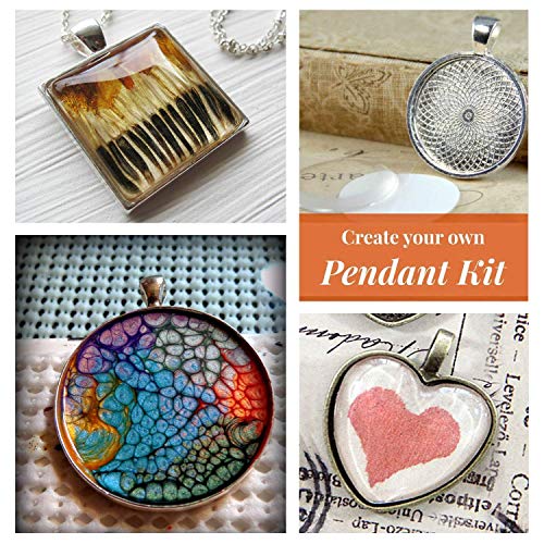 Fashionclubs 5 Styles Pendant Trays with 1pcs Silicone Resin Jewel...