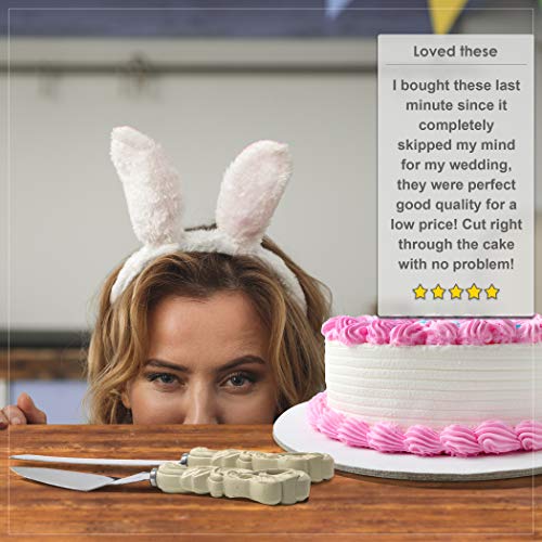 FASHIONCRAFT 2468 Vintage Double Heart Design Knife and Cake Serve...