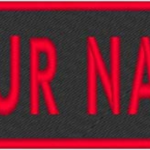Custom Text Embroidered 3 x 1 1/2 Name Tag Patch Iron-On Sew-On ...