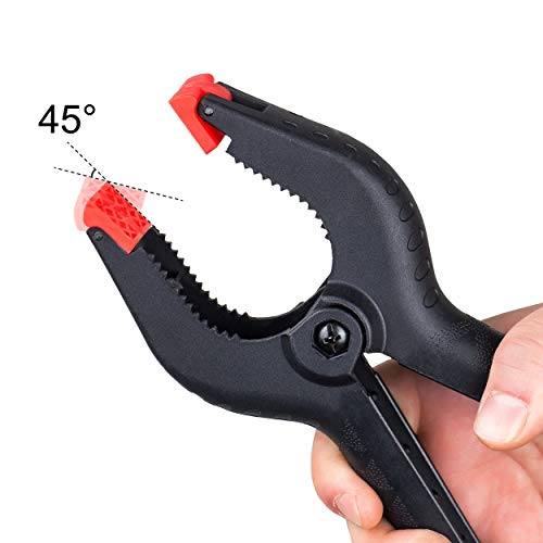 FASTPRO 20-PACK 4-Size Nylon Plastic Spring Clamps with String Bag...