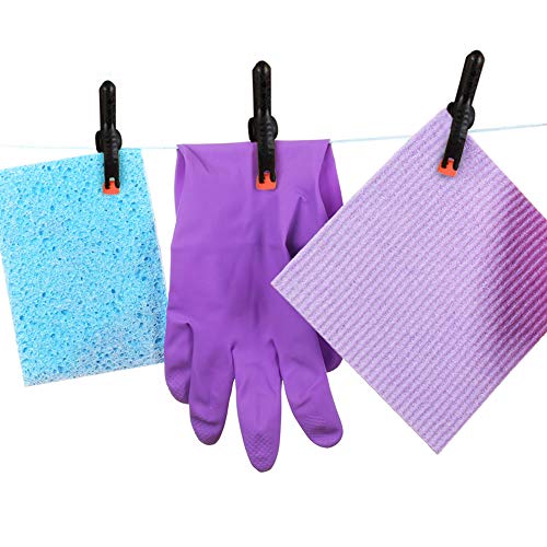 FASTPRO 20-PACK 4-Size Nylon Plastic Spring Clamps with String Bag...
