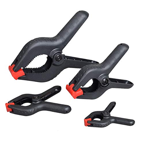 FASTPRO 20-PACK 4-Size Nylon Plastic Spring Clamps with String Bag...