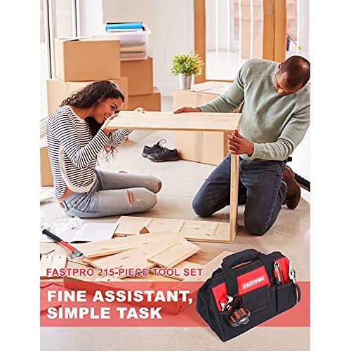 FASTPRO 215-Piece Home Repairing Tool Set with 12-Inch Wide Mouth ...