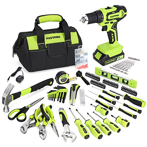FASTPRO 232-Piece 20V Cordless Lithium-ion Drill Driver and Home T...
