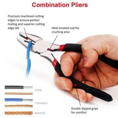 FASTPRO 7-Piece Utility Pliers and Wrench Set, Includes Slip Joint...