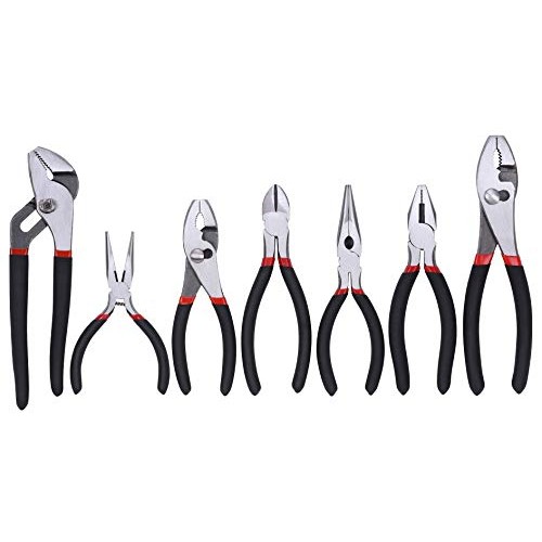FASTPRO 7-piece Utility Pliers Set, Includes Slip Joint Pliers, Lo...