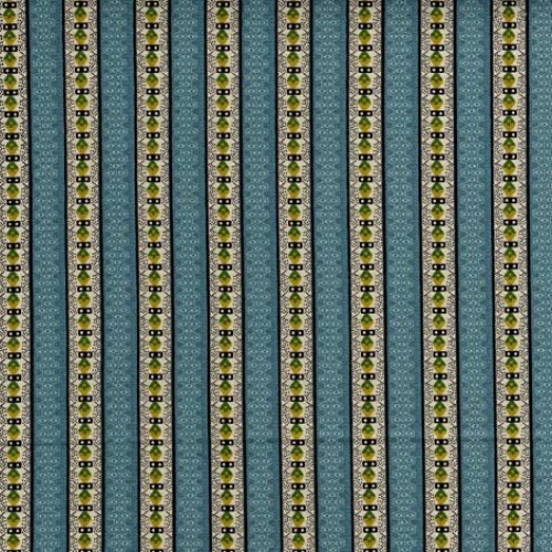 Rocky Mountain Quilt Museum Reproduction Blue Stripe Fat Quarter