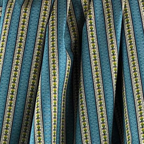 Rocky Mountain Quilt Museum Reproduction Blue Stripe Fat Quarter
