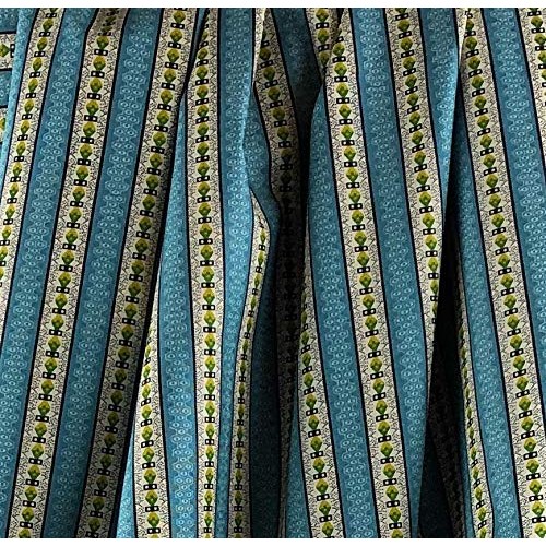 Rocky Mountain Quilt Museum Reproduction Blue Stripe Fat Quarter