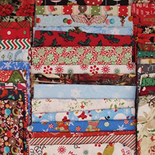 20 Christmas Winter Theme FAT QUARTERS Mix 100% Cotton ~ Quilt Fab...