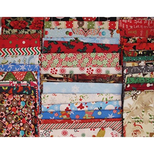 20 Christmas Winter Theme FAT QUARTERS Mix 100% Cotton ~ Quilt Fab...