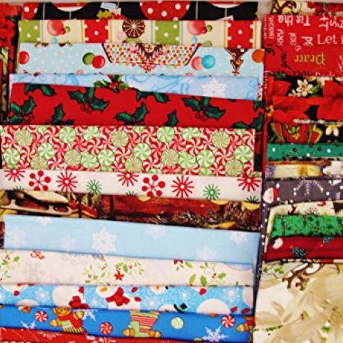 20 Christmas Winter Theme FAT QUARTERS Mix 100% Cotton ~ Quilt Fab...