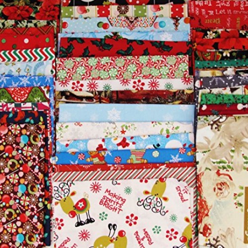 20 Christmas Winter Theme FAT QUARTERS Mix 100% Cotton ~ Quilt Fab...