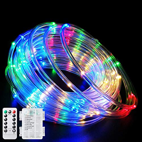 Fatpoom LED Rope Lights Battery Operated String Lights 40Ft 120 LE...
