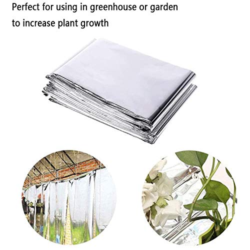 Fauge 6 Pack High Silver Reflective Mylar Film, Garden Greenhouse ...