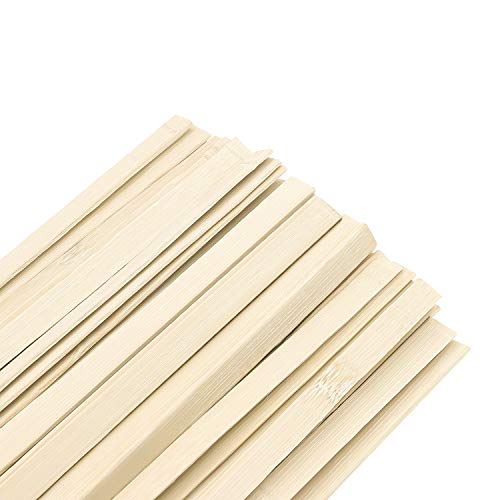 Favordrory 11.8 inches Wood Craft Sticks Natural Bamboo Sticks, Ba...