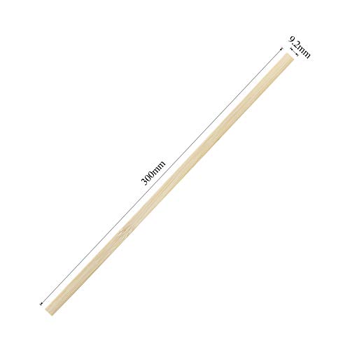 Favordrory 11.8 inches Wood Craft Sticks Natural Bamboo Sticks, Ba...