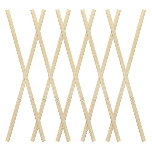 Favordrory 11.8 inches Wood Craft Sticks Natural Bamboo Sticks, Ba...
