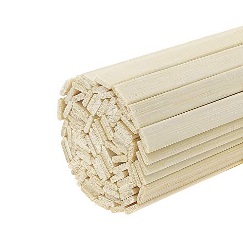 Favordrory 11.8 Inches Wood Craft Sticks Natural Bamboo Sticks, Ba...