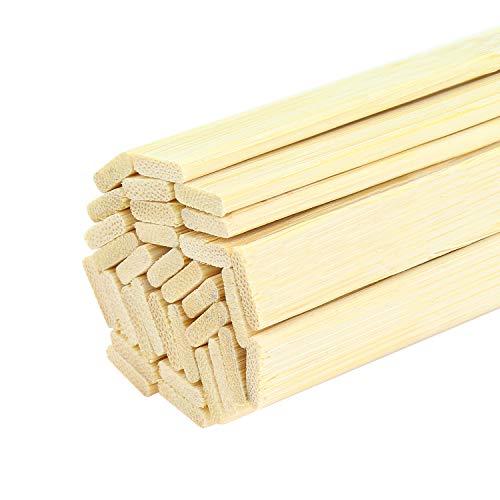 Favordrory 11.8 inches Wood Craft Sticks Natural Bamboo Sticks, Ba...
