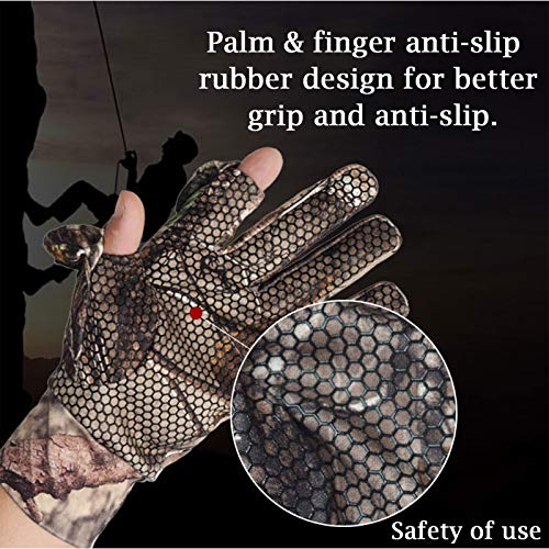 Camo Hunting Gloves Lightweight Pro Anti-Slip Shooting Gloves Wate...