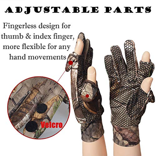 Camo Hunting Gloves Lightweight Pro Anti-Slip Shooting Gloves Wate...