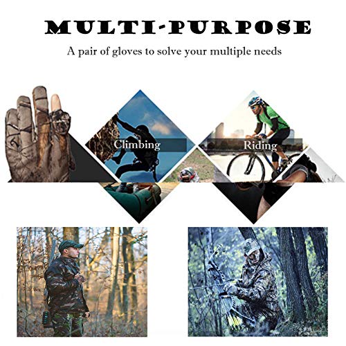 Camo Hunting Gloves Lightweight Pro Anti-Slip Shooting Gloves Wate...