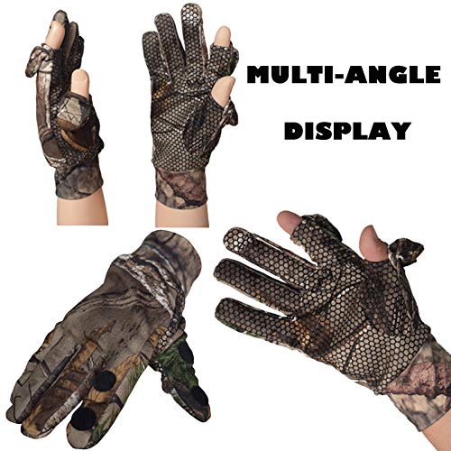 Camo Hunting Gloves Lightweight Pro Anti-Slip Shooting Gloves Wate...