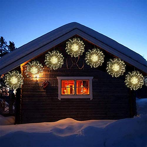8 Pack Firework Lights 120 LED Copper Wire Starburst Lights, 8 Mod...