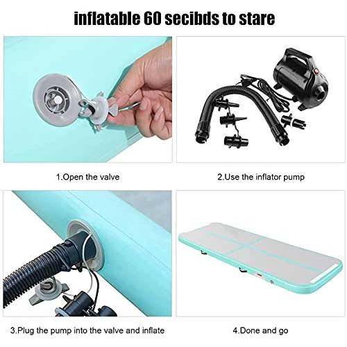 FBSPORT 10ft Inflatable Air Gymnastics Mat Training Mats 4 inches ...