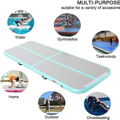 FBSPORT 10ft Inflatable Air Gymnastics Mat Training Mats 4 inches ...