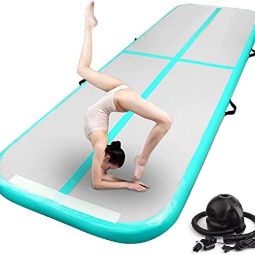 FBSPORT 10ft Inflatable Air Gymnastics Mat Training Mats 4 inches ...