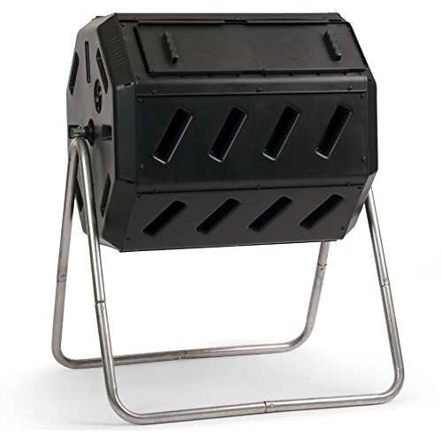 FCMP Outdoor IM4000 Tumbling Composter, 37 gallon, Black