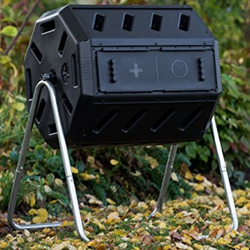 FCMP Outdoor IM4000 Tumbling Composter, 37 gallon, Black