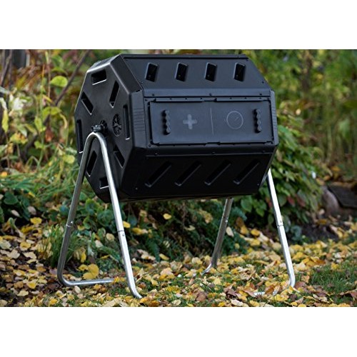 FCMP Outdoor IM4000 Tumbling Composter, 37 gallon, Black