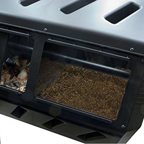 FCMP Outdoor IM4000 Tumbling Composter, 37 gallon, Black