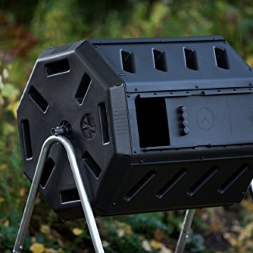 FCMP Outdoor IM4000 Tumbling Composter, 37 gallon, Black