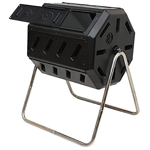 FCMP Outdoor IM4000 Tumbling Composter, 37 gallon, Black