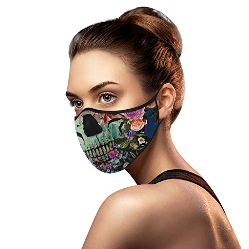 5 pcs Fashion Face Covering Reusable Washable Cotton Breathable Fa...