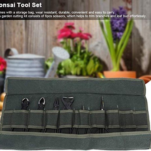 Fditt Professional Bonsai Tool Kit 7 PCS Stainless Steel Scissor S...