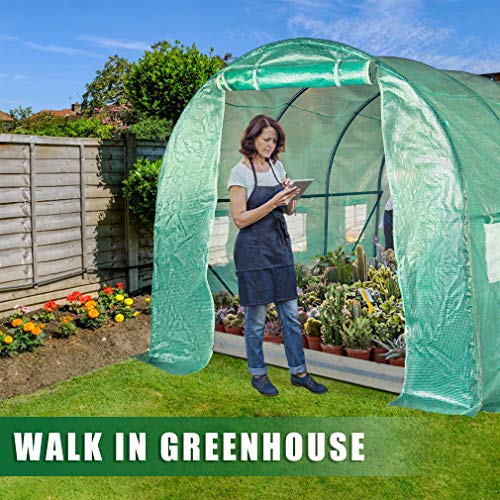 FDW Greenhouse for Outdoors Greenhouse Walk-in Green House L10xW7...